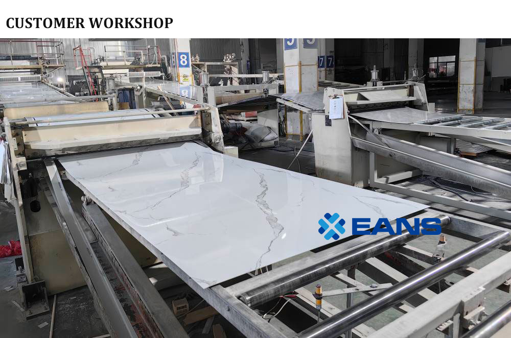Máquina para fabricar láminas de paneles de pared de mármol de imitación UV de PVC de plástico