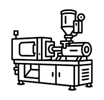 Máquina auxiliar de plástico